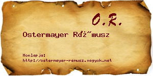 Ostermayer Rémusz névjegykártya